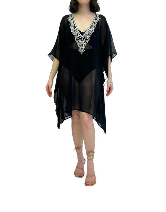 8009 B Sequence Poncho BLACK