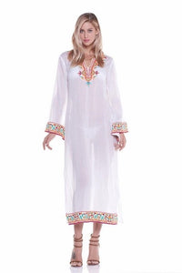 Embroidery Long Kaftan