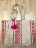 Pink white tote $25 each, 2 per pack