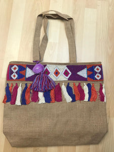 Boho purple Multicolor tote $25 each, 2 per pack