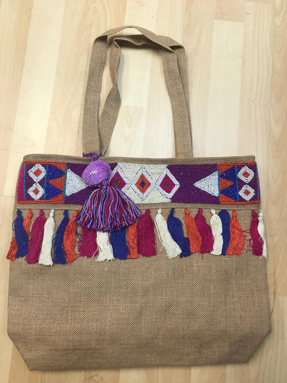 Boho purple Multicolor tote $25 each, 2 per pack