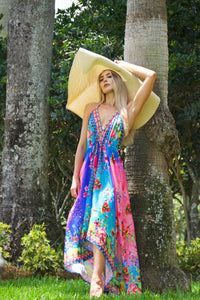 Ombre Hawaii Halter dress. 689