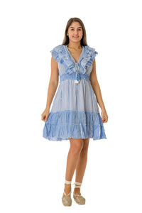 AK 899 baby blue dress - NEW ARRIVAL 2023 cotton collection