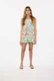 Aqua Bird short dress with pompom