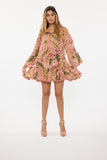 Off Shoulder Pink Tropic Dress