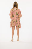 Pink Tropic Short Kaftan