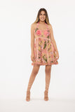 9007 Pink Tropic Short  Dress