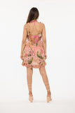 9007 Pink Tropic Short  Dress