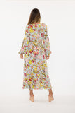 Tropical Long Wrap Dress
