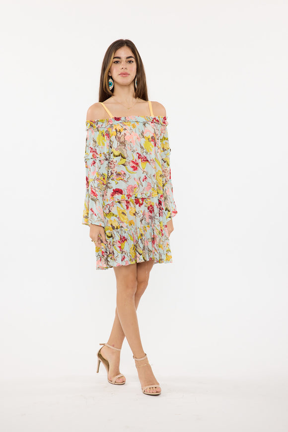 Off Shoulder Tropical Dress