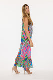 677  Rainbow halter dress