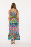 677  Rainbow halter dress