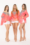 678 OFF SHOULDER Tunic top / pack of 4