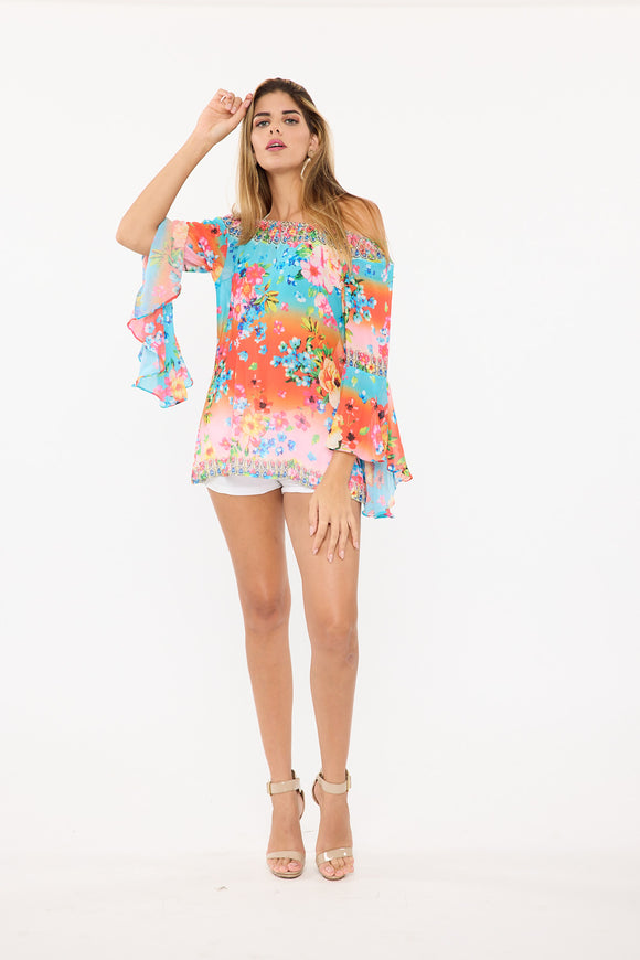 FLORAL Tunic top / pack of 4 NEW ARRIVAL