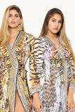 596 gold print Kimono, pack of 2