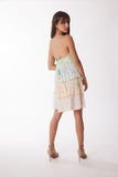 2107 ombre ruffle short dress