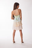 2107 ombre ruffle short dress