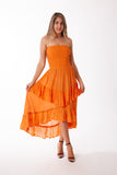 Tie-Dye, 2022 collection, Orange lurex dress Pack of 4