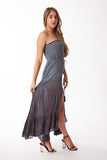 Tie-Dye, 2022 collection, Gray Lurex strapless ombre dress Pack of 4