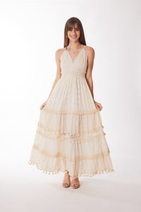 C-1677 Ivory dress 2023 cotton collection