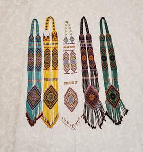 Boho necklaces 5 colors, 5 per pack