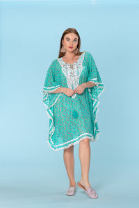 20938 Aqua Lace kaftan /pack of 4