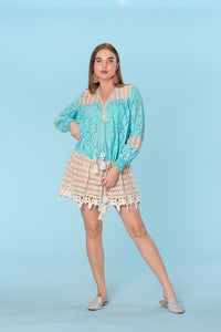 20554 blue aqua lace dress $32 each