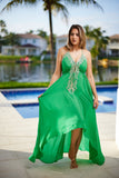 Emerald goddess green dress