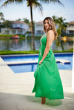 Emerald goddess green dress