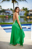 Emerald goddess green dress