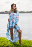 #3 Blue floral one shoulder Dress