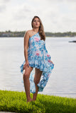 #3 Blue floral one shoulder Dress