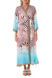 2023 collection - 231 Teal Zebra Kimono 2023 Print collection