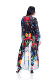 Floral black duster, pack of 2 #634