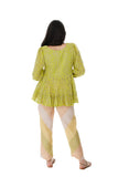 718 Cotton Lime Green Top