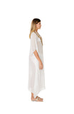 8002 B White and Gold Embellished Kaftan 2023 embellished collection