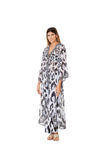 704-D Leopard Duster Black and White