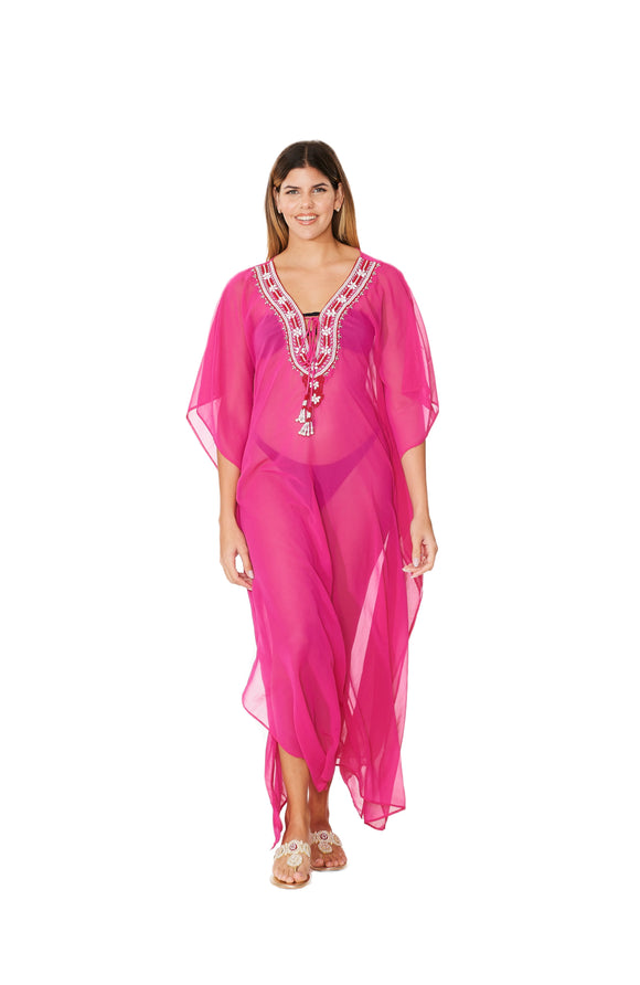 2023 collection - SD-3376 Pink Embellished Kaftans