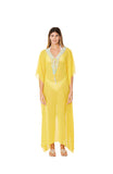 2023 collection - SD-3376 Yellow Embellished Kaftans