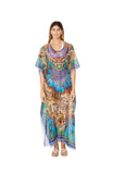 2023 collection - 271 Multicolor Animal Print Long kaftan