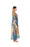 2023 collection - 271 Multicolor Animal Print Long kaftan