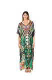 237 Tropical Kiwi Print Long kaftan 2023 Print collection