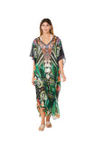 237 Tropical Kiwi Print Long kaftan 2023 Print collection