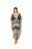 243 Cheetah Print Long kaftan 2023 Print collection