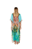 2023 collection - 424 Teal Animal Print Long kaftan