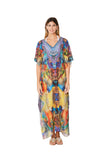 234 Multicolor Long kaftan 2023 Print collection