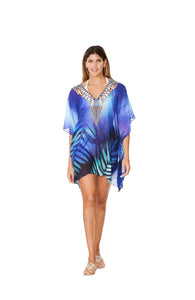 368 Leaf Multicolor Print Short kaftan 2023 Print collection