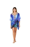 368 Leaf Multicolor Print Short kaftan 2023 Print collection