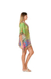 331 Lime Animal Print Short kaftan 2023 Print collection