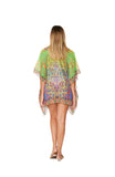 331 Lime Animal Print Short kaftan 2023 Print collection